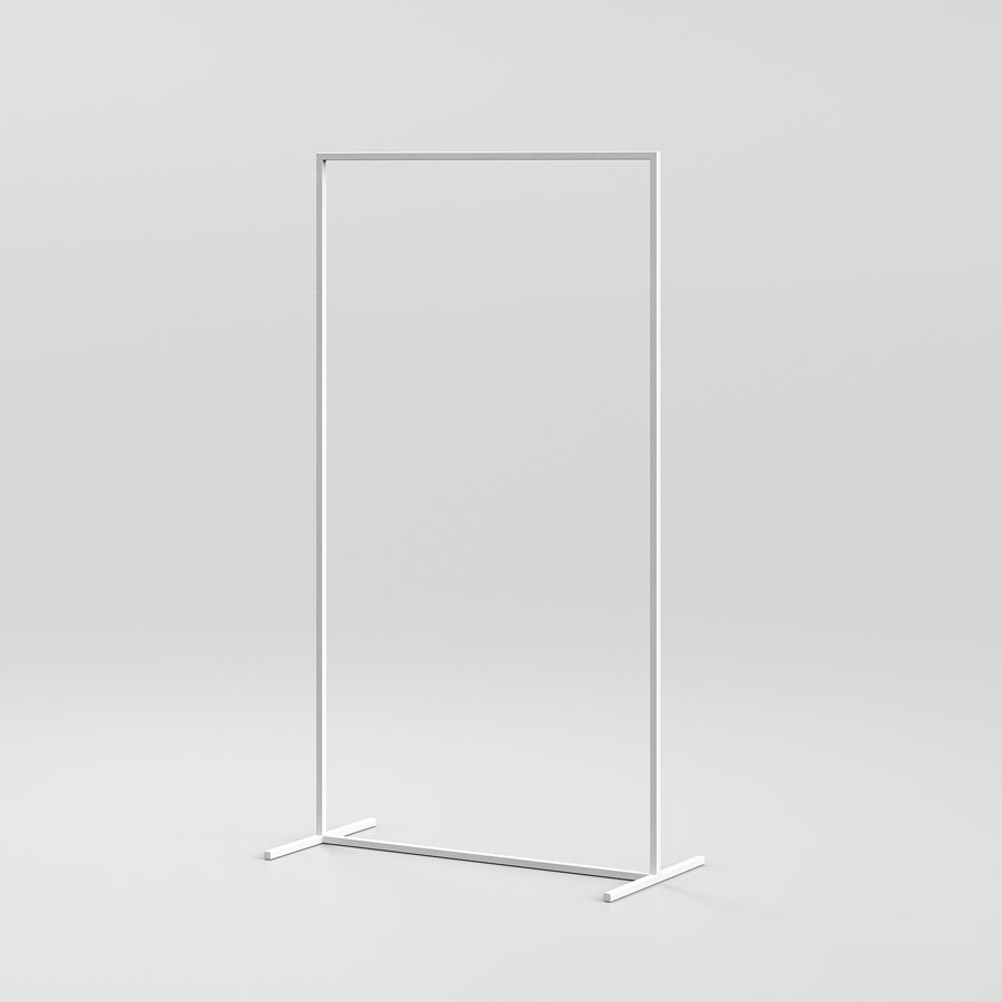 White rail, Powder coated steel, 100 cm